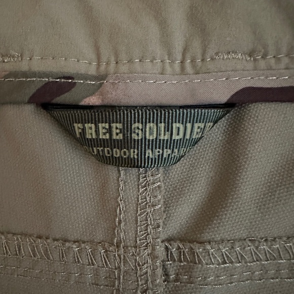 Free Soldier Cargo Hiking Tactical Pants Mens 36X34 Tan - Picture 2 of 11